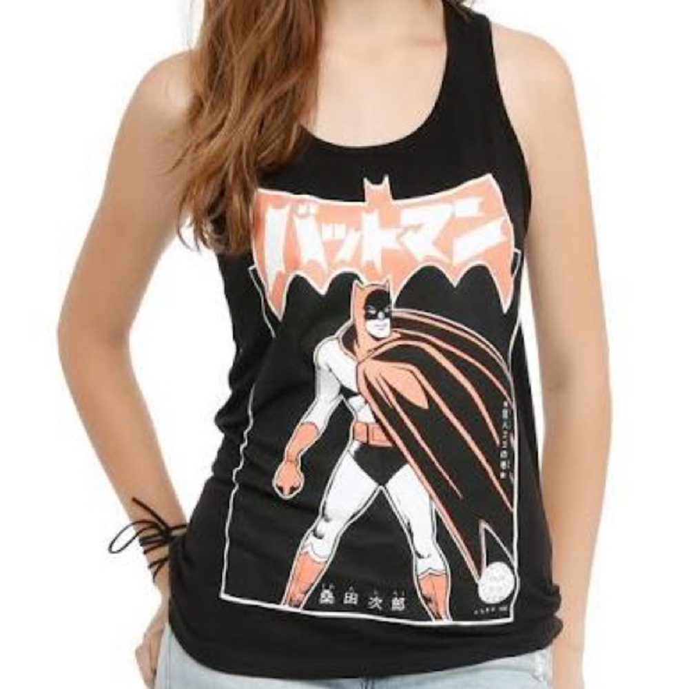 Batmanga Black Graphic Batman Tank Top